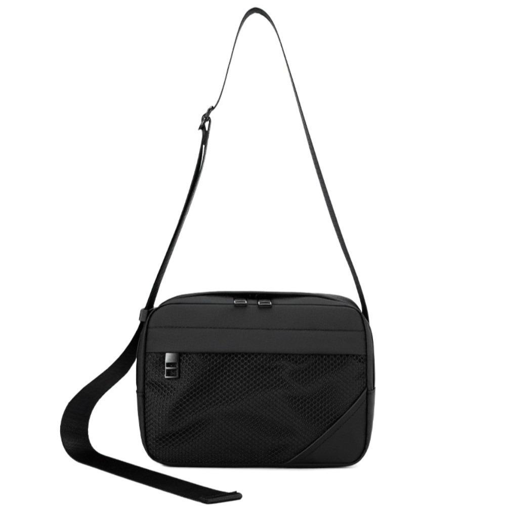 

Квадратная мужская сумка кроссбоди на молнии из Оксфорда, простая спортивная наплечная сумка унисекс чёрный