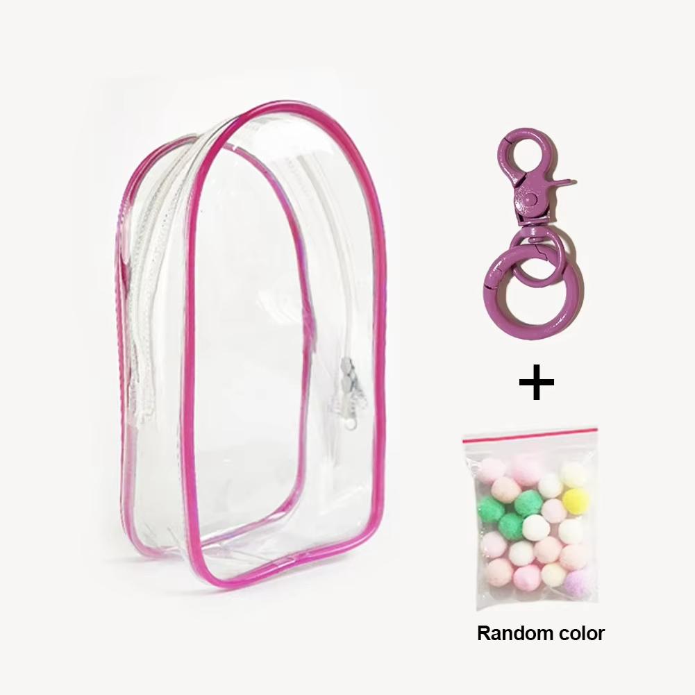 Colorful Pvc Transparent Out Bag Protector Case Organizer Box Keychain Doll Accessories ideal for 17cm Dolls Outdoor Display Bag