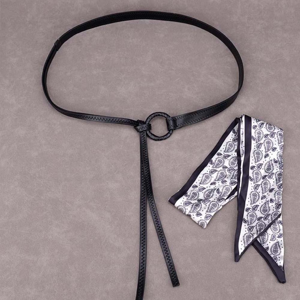 Adjustable Cashew Printed Belt Ethnic Style Silk Tie Design Belt Retro Jacquard Waistband Gift