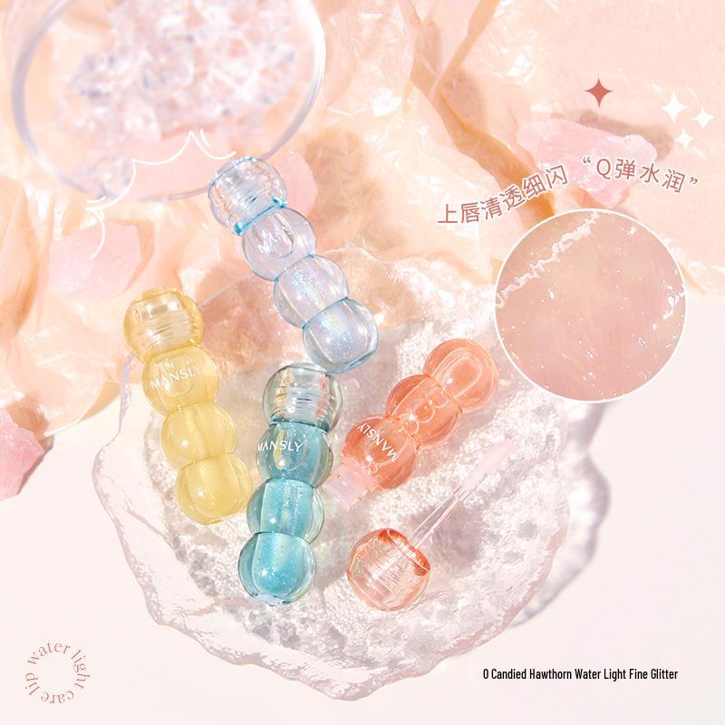 MANSLY Rock Candy Water Gloss: Moisturizing, Plumping, Pouty Lip Balm with Mirror Finish for Students