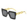 INS Vintage Sunglasses Women Trend New Fashion Small Metal Chain Sunglasses Elegant Eyeglasses Fashion Black Shades