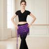 Shiny Sequin Hipscarf 4-Row Dance Wrap-skirt Fringe Hipwrap Belly Dance Belt  Dancer