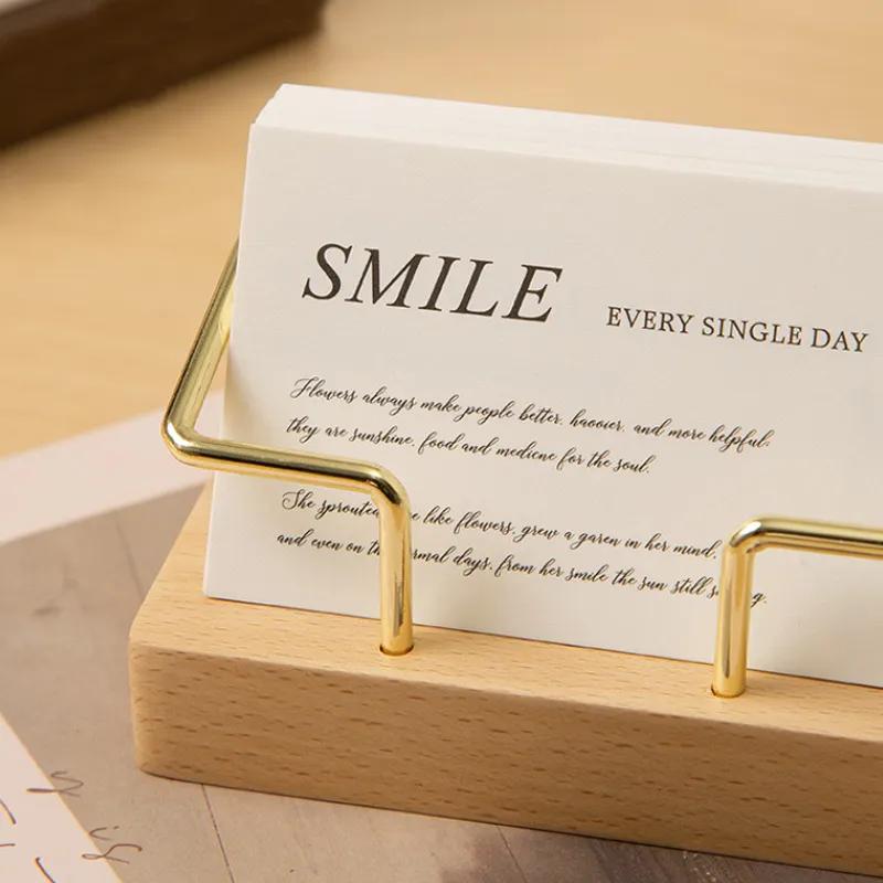 Wholesale Desktop Business Card Box High-End Front Desk Business Card Display Shelf Storage Box Table Display Creative Holder YLE380