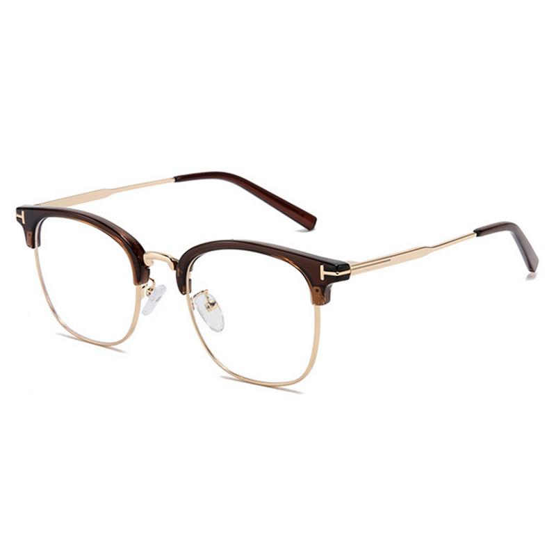 

Полуободковые рецептурные очки Миопия -0.5 До -6.0 T Металлическая оправа Гиперметропия +0.5 До +6.0 Hyperopia plus6.0