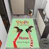 Pippi Monkey Friend. Customized Name Area Rug Suitable for Dormitory Hallway Playrooms Dining Room Anti-slip Rug Office home decor