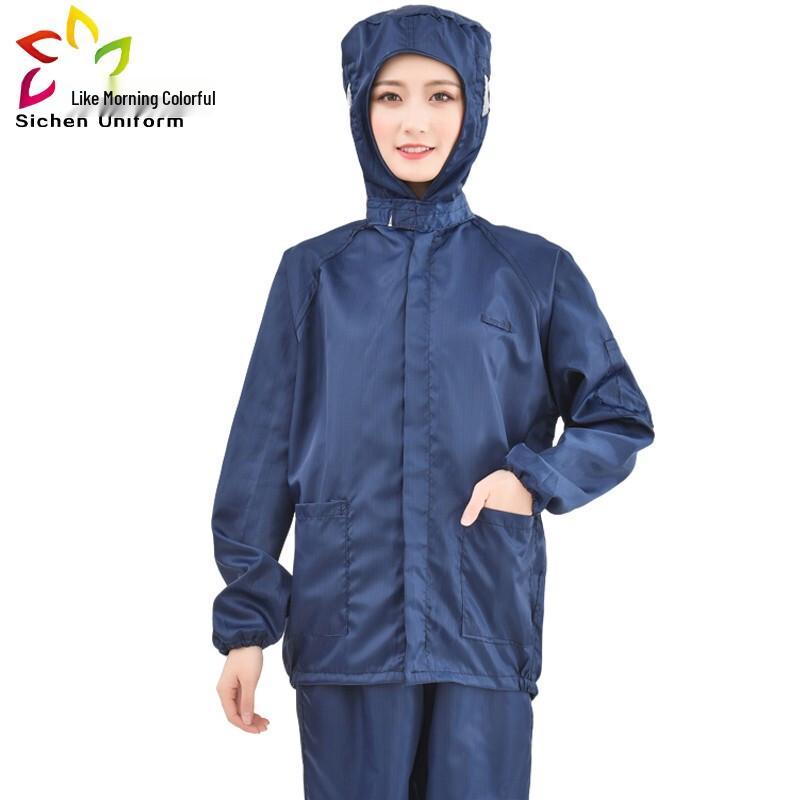 Anti-static Hooded Split Cleanroom Work Suit