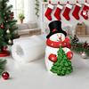 Reusable Food Grade Silicone Candle Mould for Snowman Shape Candle Soaps Chocolates Art