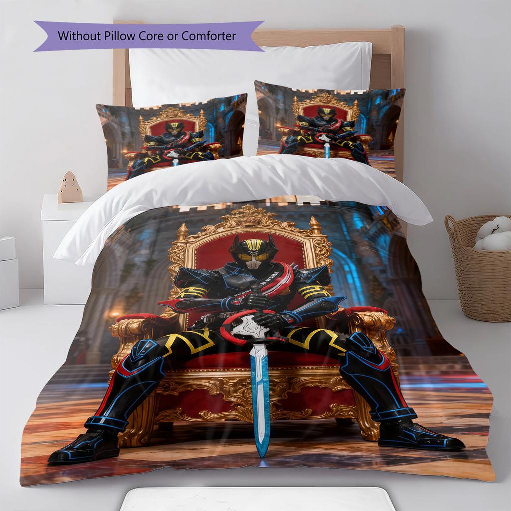 Kamen Rider Dynamic Armor Bettwäsche-Set Anime Bettbezug Polyester Weiche Bettwäsche Einzelbett Doppelbett Queen King -QJY
