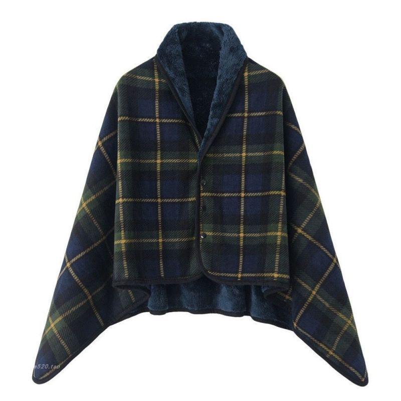 Multi-functional Thickened Shawl Blanket: Outdoor, Student, Office, Lunch Break, Winter Nap Throw