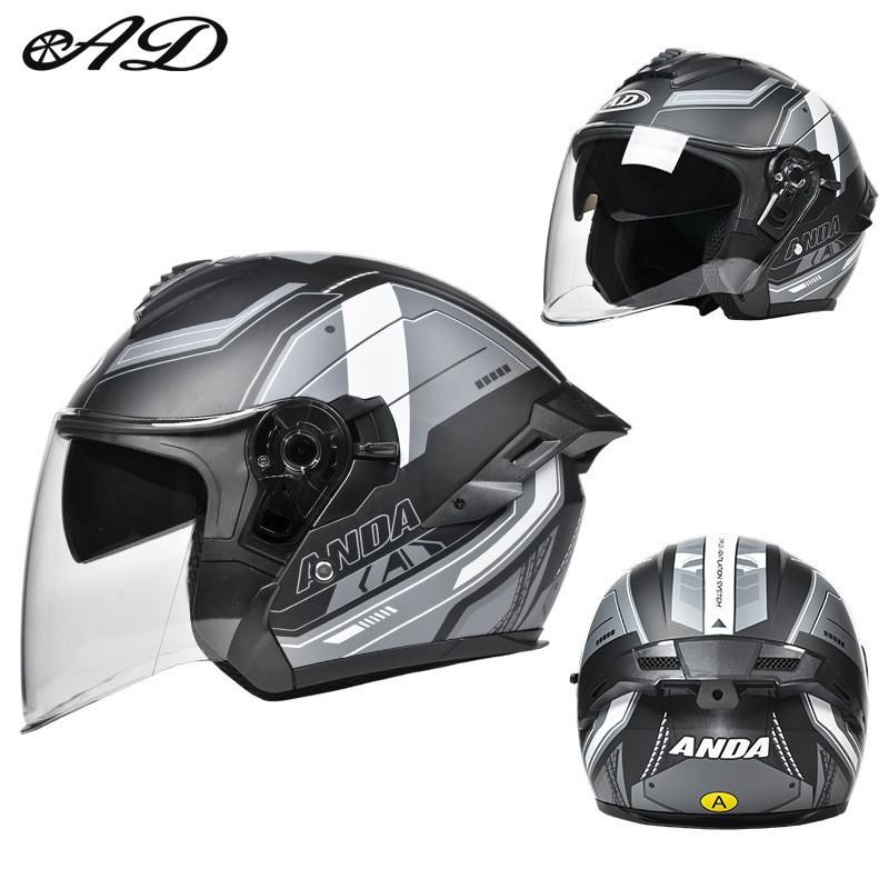 

Factory Motorcycle Helmet Male Semi-helmet Personality All-season Electric Vehicle Large Tail one size