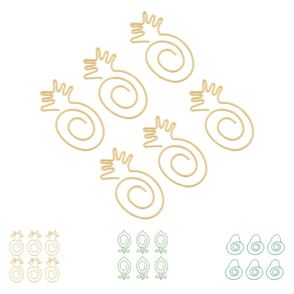 100Pcs Cute Paper Clips Lovely Fruit Design Exquisite Color Wide Application Kids Paper Clips for Of