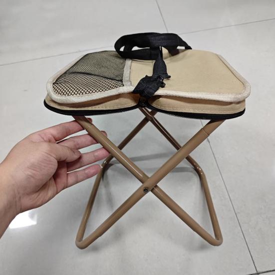 Mini Folding Stool with Carry Bag Portable Lightweight Heavy Duty Outdoor Camping Backpacking Beach Picnic Fishing Collapsible Chair Seat