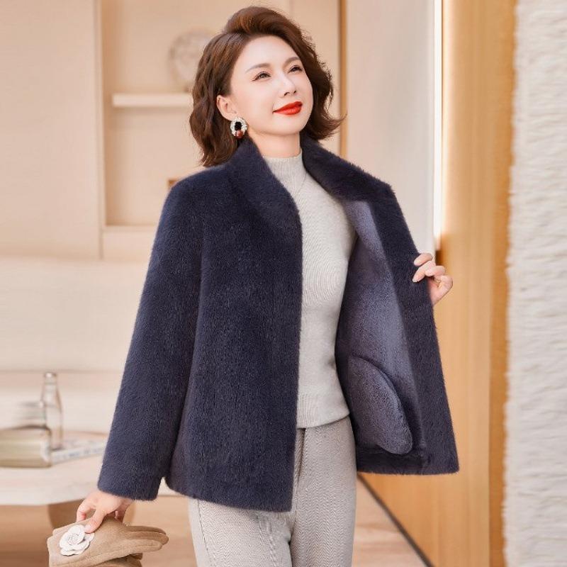 Winter mink velvet jacket women's light luxury new autumn and winter noble imitation fur coat short