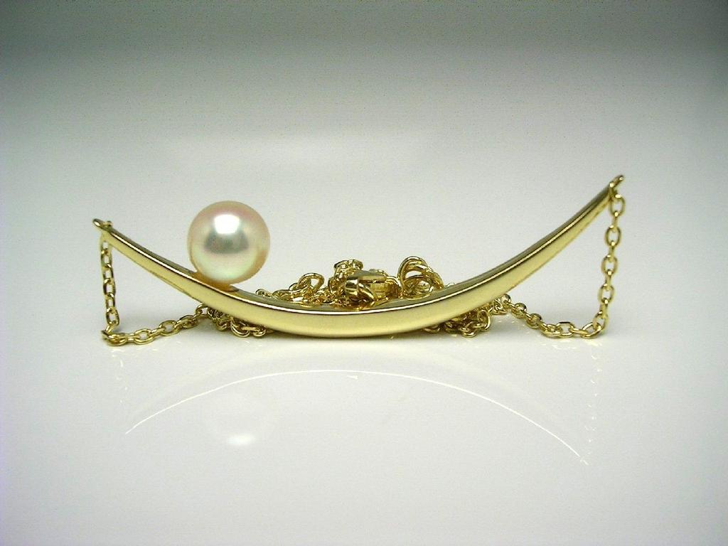 Isowa Pearl Pearl Specialty Akoya Pearl Pendant White Silver 64535 (Ise-Shima Store) Necklace, 7.0-7.25mm, Pink, (Gold),