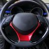 Red Car Inner Steering Wheel Decor Cover Trim For Toyota C-HR CHR 2016-2022