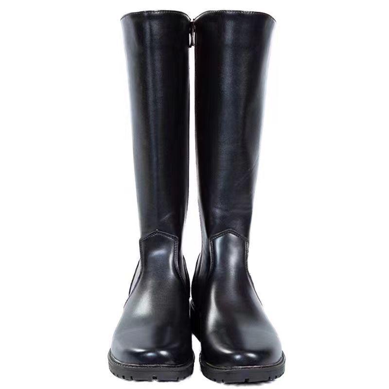 

Унисекс кожаные церемониальные ботинки почетного караула - прочная подошва рыцарские ботинки 45