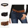 Womens Faux Leather Belt With Round Buckle Perfect For Work And Casual Outfits