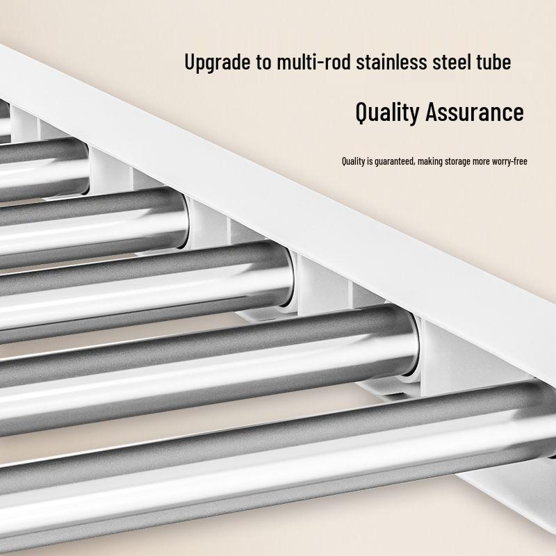 Multi-Layer Divider Cabinet & Telescopic Shoe Rack with Stainless Steel Sink Shelf