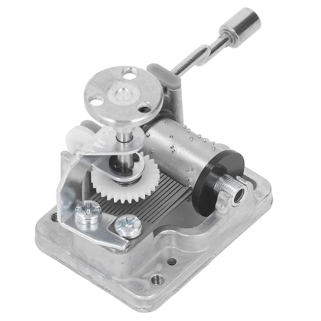 18 Note Musical Mechanism Movement Retro Style Alloy Replacement Hand Crank Musical Mechanism