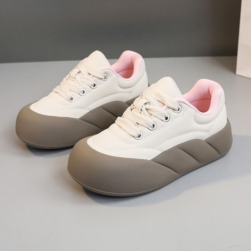 

[Customized] XY-A157 new leather casual shoes 2025 spring and autumn versatile women s shoes heightening board shoes simple 40