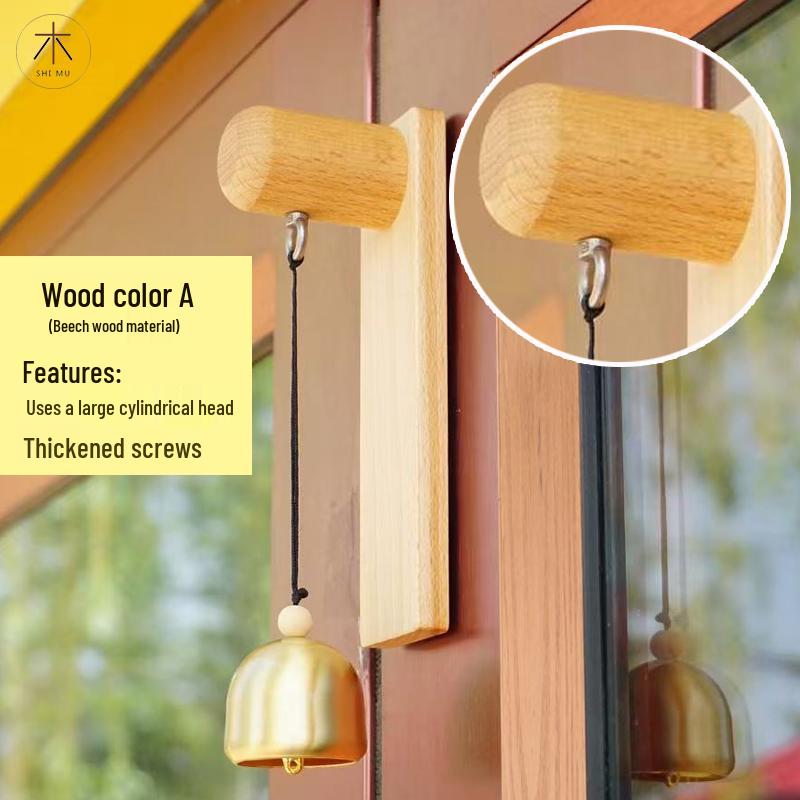 Ten Wood Entry Wind Chime Doorbell - Hanging Door Bell Reminder