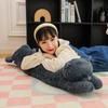 Blue Cat Lazy Long Plush Toy Pillow Soft Filling Home Decor Pp Cotton Doll Gift