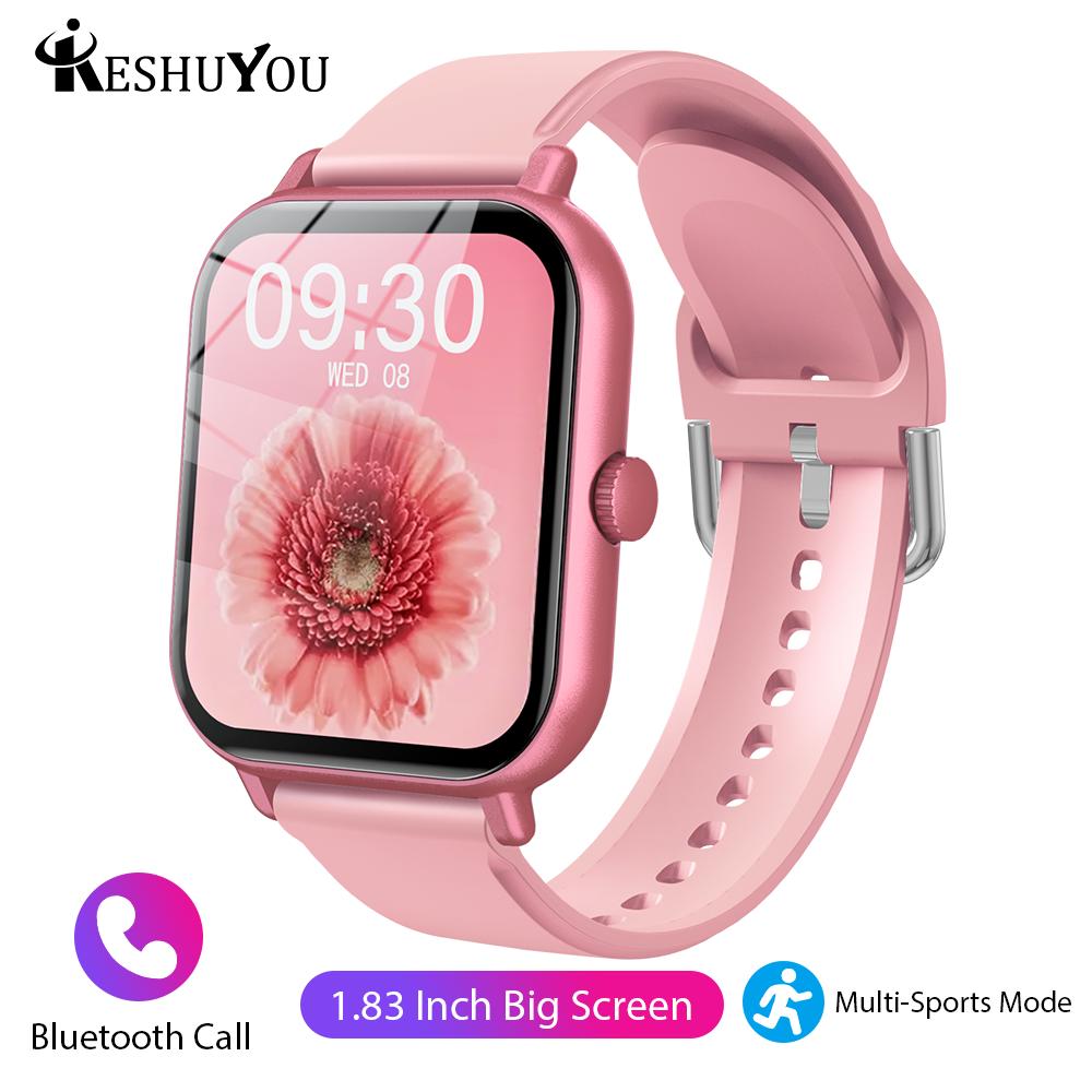 New Smart Watch Men Bluetooth Call Fitness Tracker Heart Rate Smart Watch Men Women IOS Android розовый