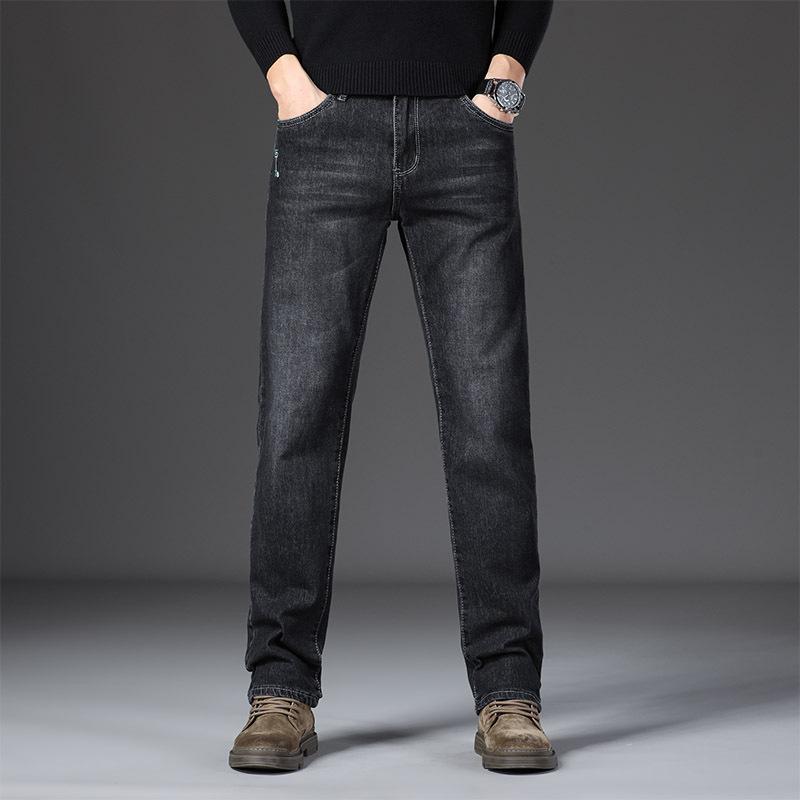 Autumn Denim Trousers for Men - Stretch Slim-fit Straight Leg, Trendy Brand Versatile Lightweight New Style Men's Long Trousers