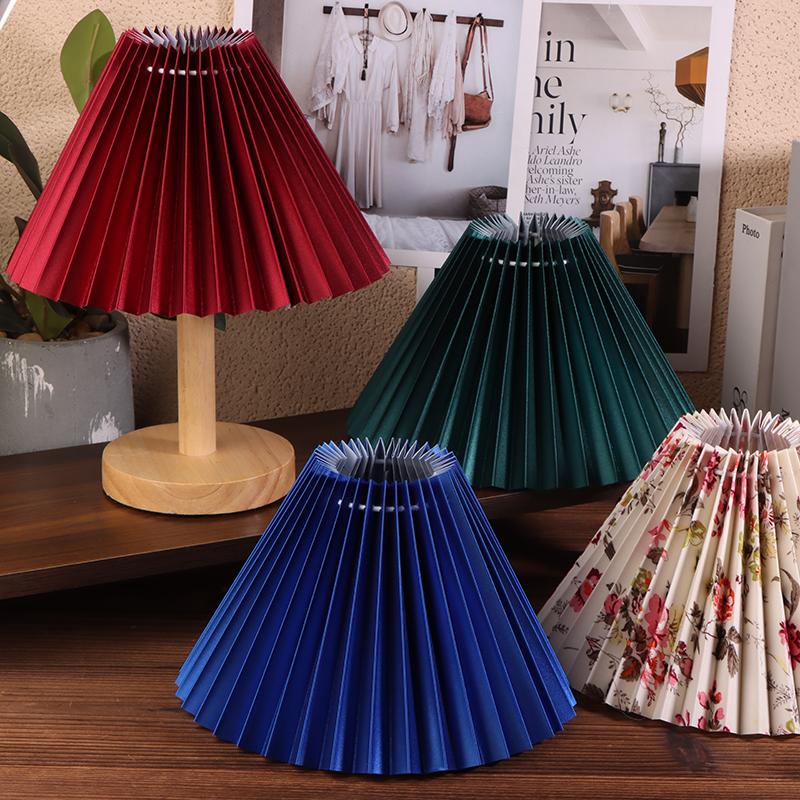 1 stk Takdekor Stoff Plissert Lampeskjerm Moderne Vaskbart Bordlampe Trekk DIY Retro Lysekrone Stofftrekk Stue Spisestue