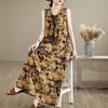Elegant Women's Summer Dress Loose Sleeveless Plus Size Casual Long Dresses Vintage Clothes