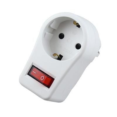 16A Power Adapter Conversion Socket Daily Carry Compact Size Easy Control Switch Overheating Protection For EU Electronics