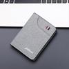 Vertical Canvas Leather Money Clip Men's Wallet