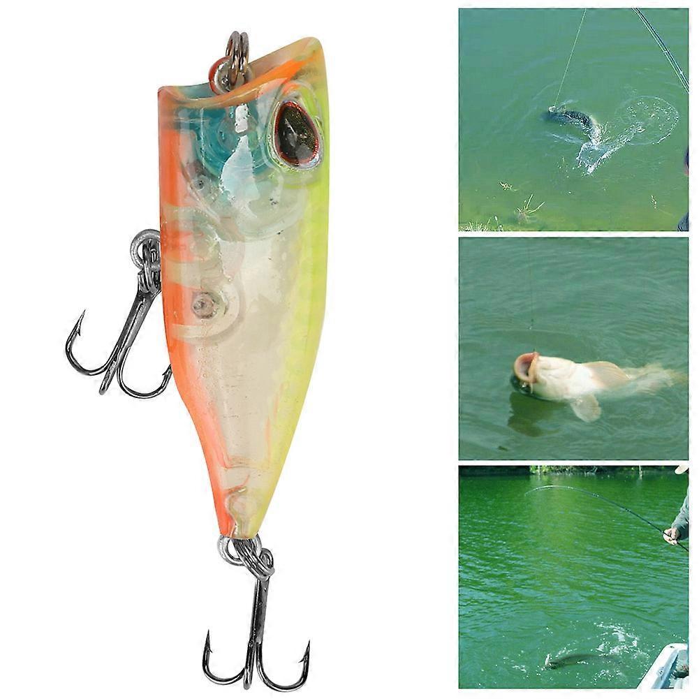 ZPSHYD 5 Piezas Señuelos Blandos de Pesca, Señuelo Artificial de Plástico, Minipoper Señuelo Artificial Flotante Señuelos de Pesca Accesorio de Aparejos de Pesca