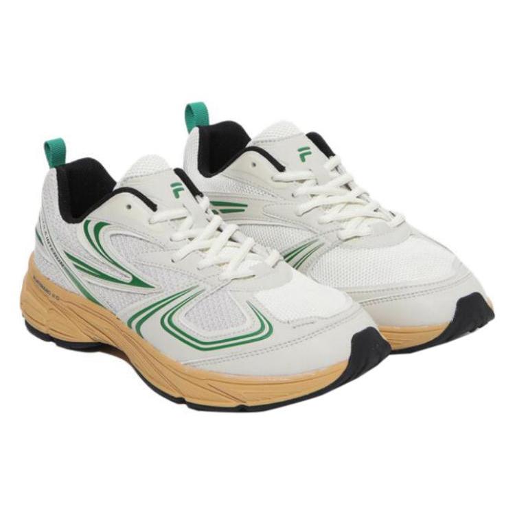 New FILA Interrun Low Top Running Shoes Unisex White Green 1RM02699F_142