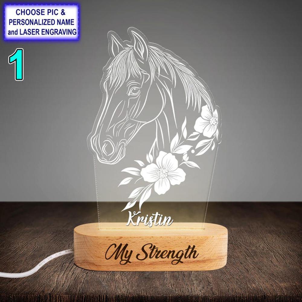 Custom Horse Night Light Personalized LED Animal Decor For Kids Room Soft Glow Ambient Light Fun Whimsical Ornament Best Gift