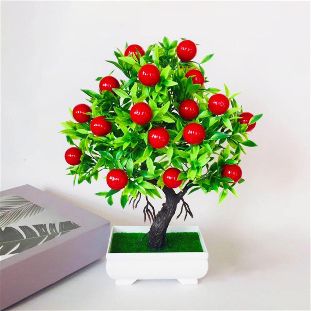 Artificial Potted Plant Home Plastic Tree Ornament Table Potted