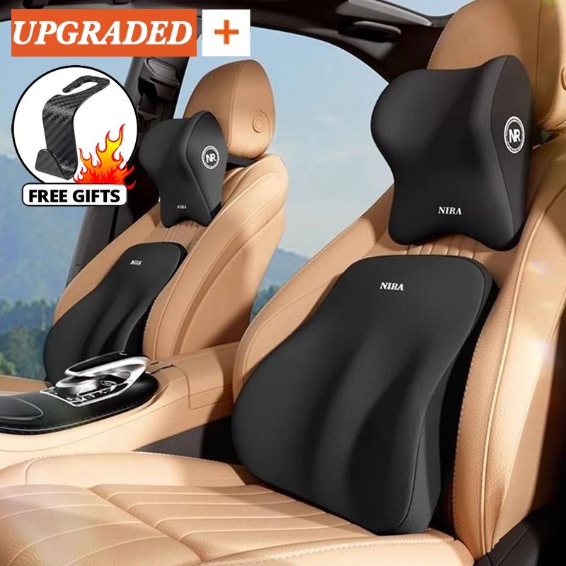 Auto Memory Foam Kopfstütze Lendenwirbelstütze Auto Reise Ruhe Nackenkissen Rückenpolster Sitz Taillenstützen Autoinnenzubehör