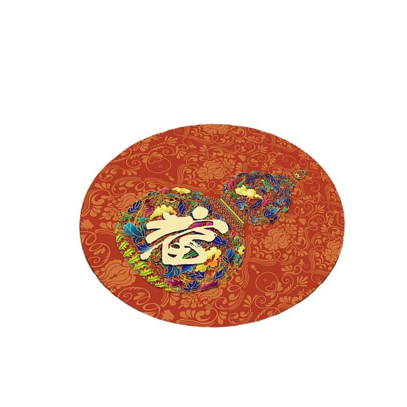 New Chinese Circular Drain Mat Living Room Teacup Mat Insulation Mat Diatom Mud Gourd Meaning Decorative Mat Can Be Cut