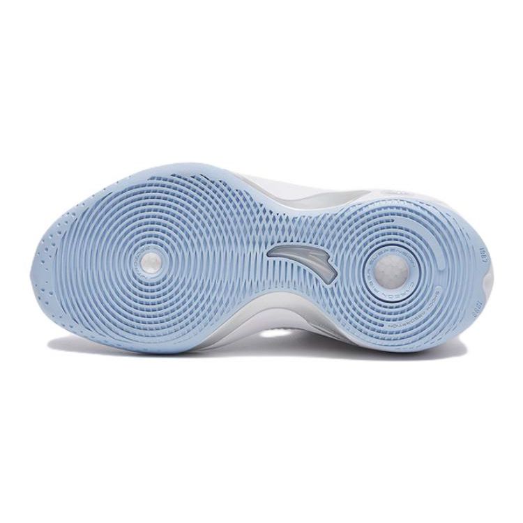 Anta Kids KT8 Non-Slip Shock Absorbing Wear-Resistant High-Top Basketball Shoes Kids Basketball Shoes Silver Blue 312311130-10