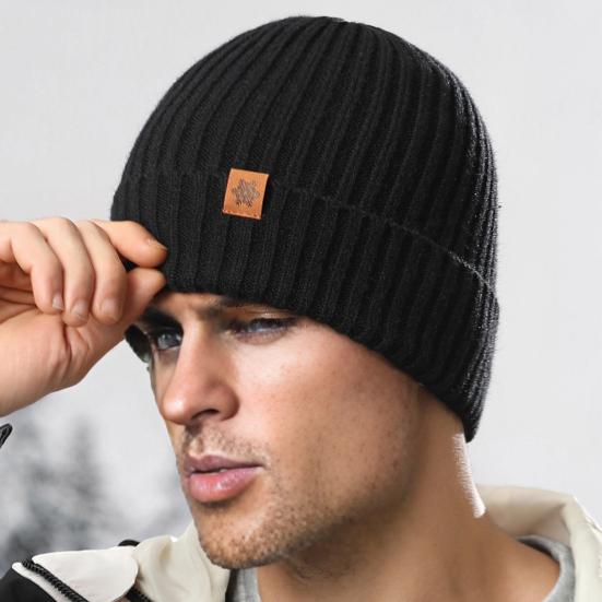 Yousheng 3Pcs/Set Men Hat Scarf Gloves Set Plush Ball Hat Cold Protection Scarf Touchscreen Gloves Set Ski Cycling Gear