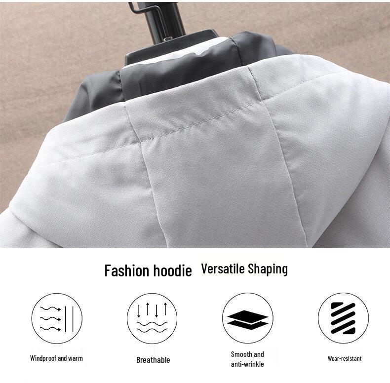 Men's Mid-Length Hooded Trench Coat - Autumn Casual Thin Design