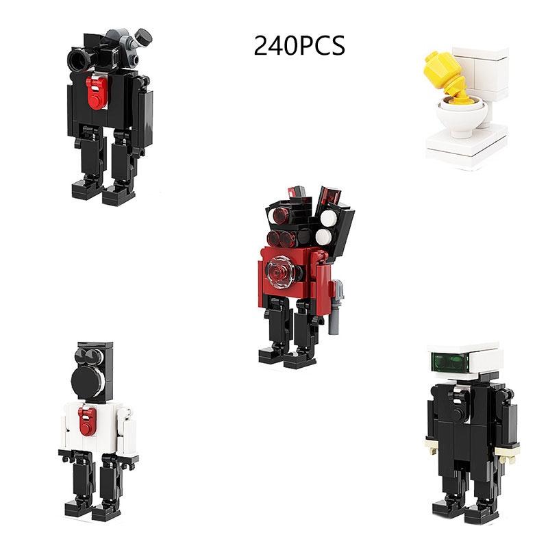 Skibidi Toilet Funny Building Blocks Set Creative Toy For Kids Plastic Material