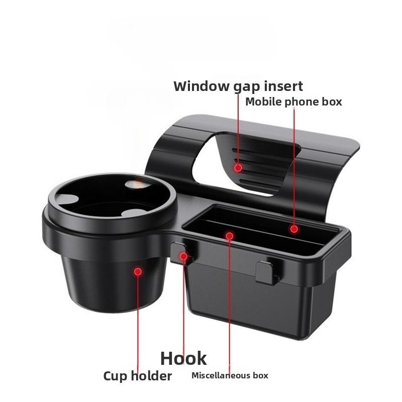 1PC Multi-Functional Car Door Side Organizer with Cup Holder Phone Slot And Card Pocket - Hanging Storage Box Car Accessory