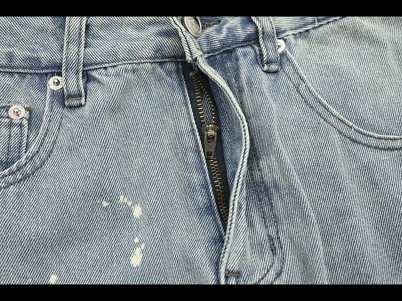 American High Street Patchwork Destroyed Gradient Jeans