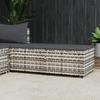 Vidaxl Garden Footrests With Cushions, 2 Pcs, Grey, Poly Rattan