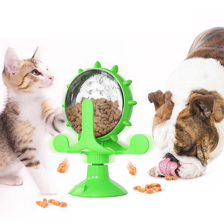 Pet Toys: Small Puppy Teaser & Cat Slow Feeder Windmill