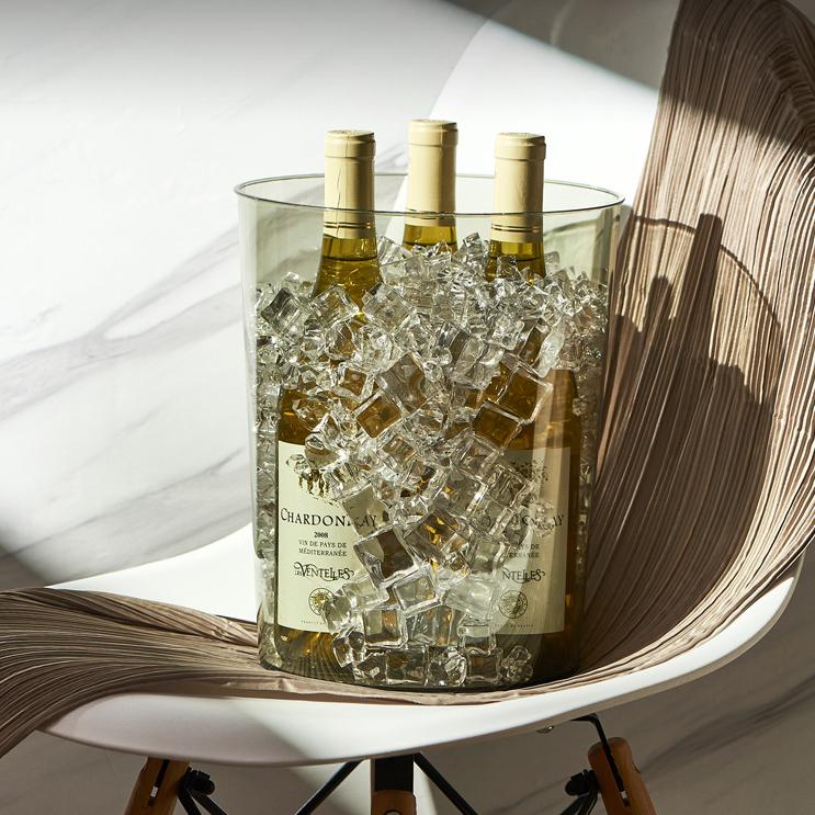 Clear Transparent Trash Can Compact Desktop Garbage Can Small Spaces Practical Waste Paper Storage Bucket Recycling Ice Bucket