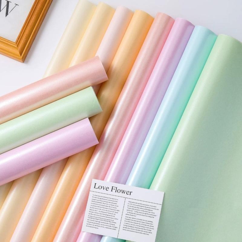 Interlining Paper Flower Bouquet Packaging Pearlescent Papers Pleated Waterproof Strong Material Wedding Birthday Gift Party Decoration DIY Paper