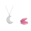 Swarovski Seria Luna Wzór Półksiężyca Posrebrzany Rodem Naszyjnik Damski Srebrny 5666181