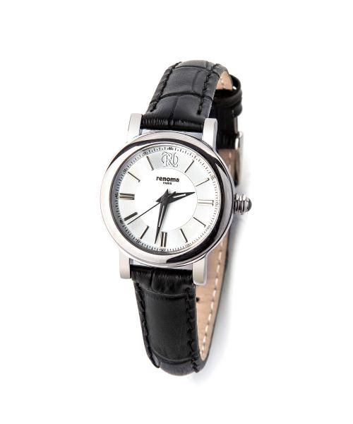 [RENOMA WATCH] RENOMA WATCH Women s Leather Band Watch Black RE5450L BK none